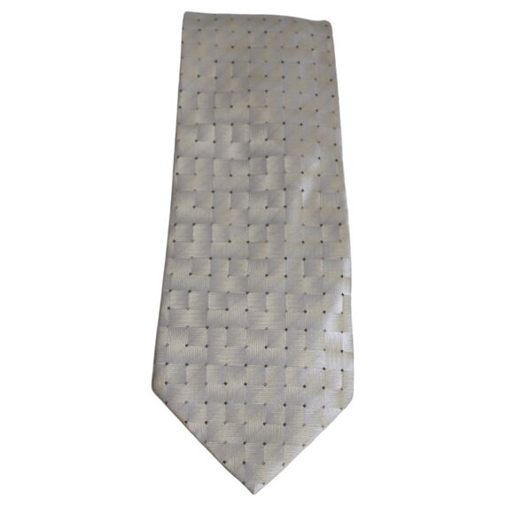 MINOTTI 100% Silk Men's Tie - Ivory, Gold & Brown Pin Dot ⚡️BUY 3 for $55⚡️ - Picture 3 of 8